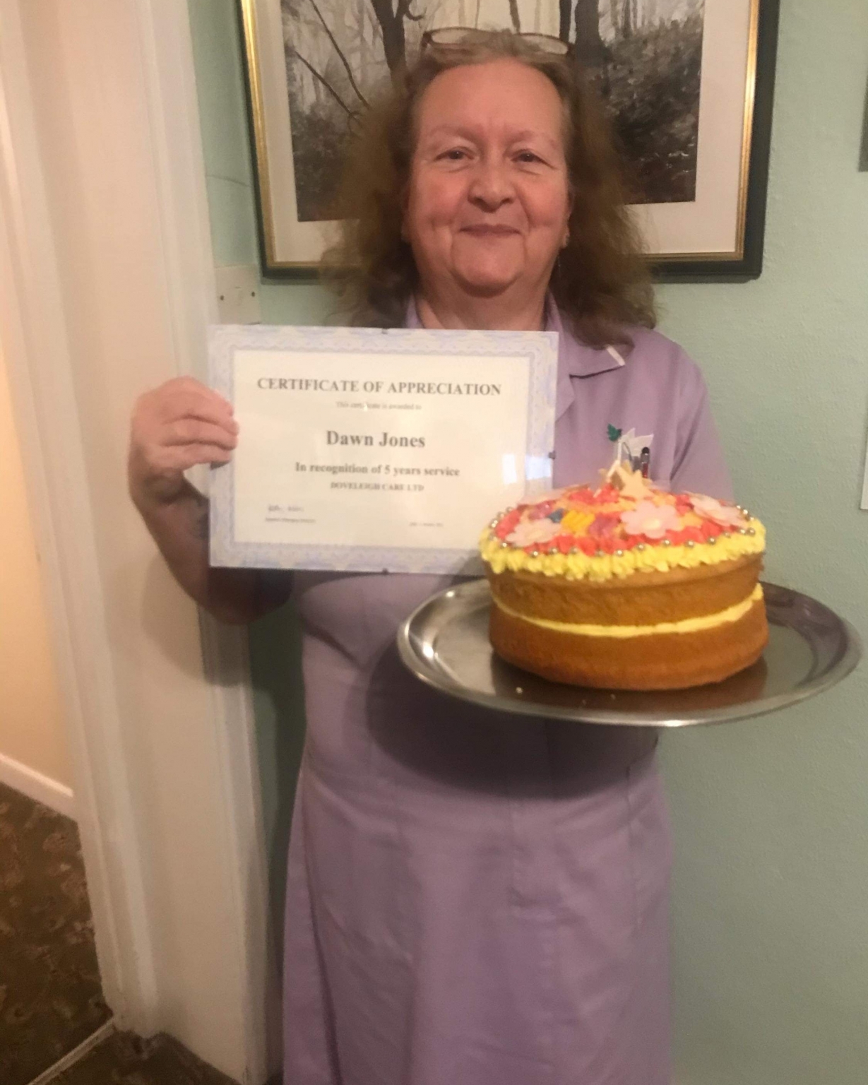 5-years-service-award-and-birthdays-doveleigh-care-ltd